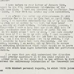 Letter: 1950 January 27