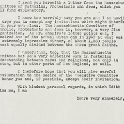 Letter: 1950 February 9