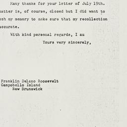 Letter: 1947 July 23