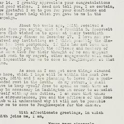 Letter: 1949 November 16