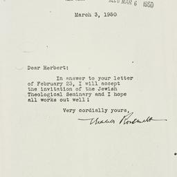 Letter: 1950 March 3