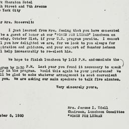 Letter: 1950 October 5