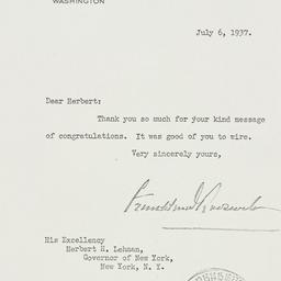 Letter: 1937 July 6