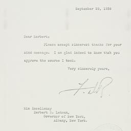 Letter: 1938 September 29