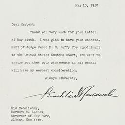 Letter: 1940 May 10