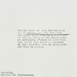 Note: 1939 November 11