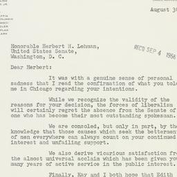 Letter: 1956 August 30