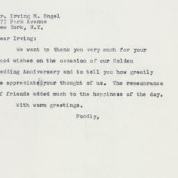 Letter: 1960 May 3