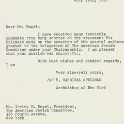 Letter: 1957 July 29