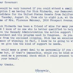 Letter: 1962 July 30