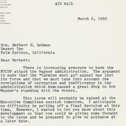 Letter: 1960 March 8