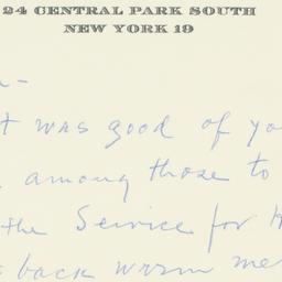 Letter: 1964 December 1