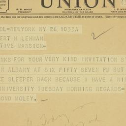 Telegram: 1935 September 26