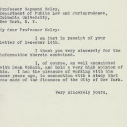 Letter: 1932 December 16