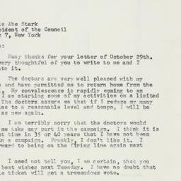 Letter: 1957 October 31