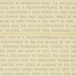 Telegram: 1960 June 24
