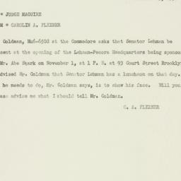 Memorandum: 1950 October 25