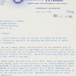 Letter: 1951 July 11
