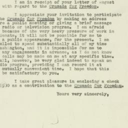 Letter: 1951 August 15