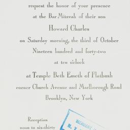 Invitation: n.d.
