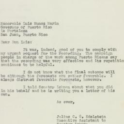 Letter: 1950 November 2