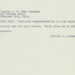 Letter: 1956 November 7