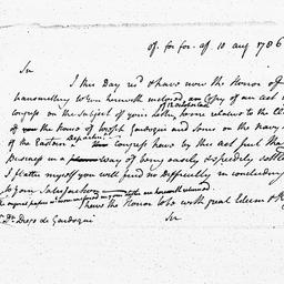 [Document, 1786 August 10]