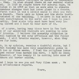 Letter: 1960 September 21