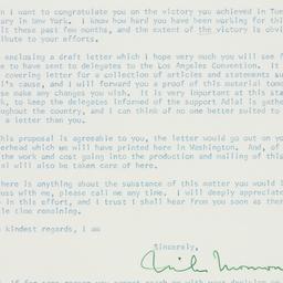 Letter: 1960 June 9