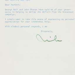 Letter: 1960 October 8