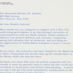 Letter: 1960 May 27