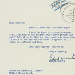 Telegram: 1954 March 5