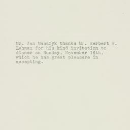 Memorandum: 1947 October 30