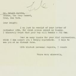 Letter: 1932 September 17