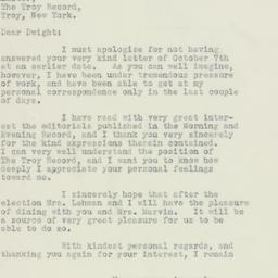 Letter: 1932 October 18