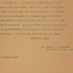 Letter: 1959 May 1