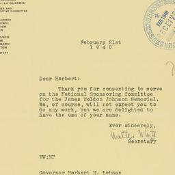 Letter: 1940 February 21