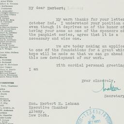 Letter: 1939 October 3