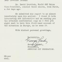 Letter: 1939 October 5