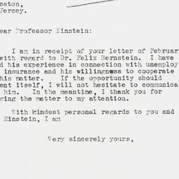 Letter: 1934 February 12