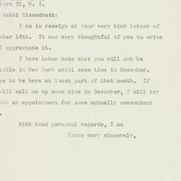 Letter: 1947 November 20