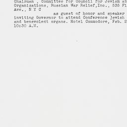 Telegram: 1939 January 10