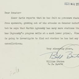 Letter: 1950 May 26