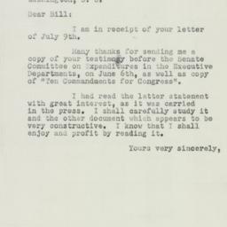 Letter: 1951 July 12