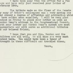 Letter: 1953 February 25