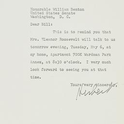 Letter: 1952 May 5