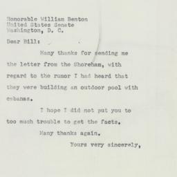 Letter: 1952 May 2