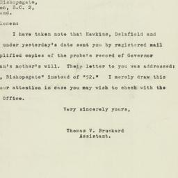 Letter: 1947 August 28