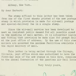 Letter: 1934 August 30
