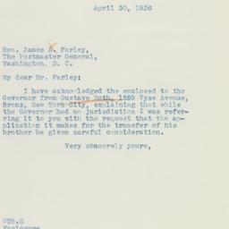 Letter: 1936 April 30
